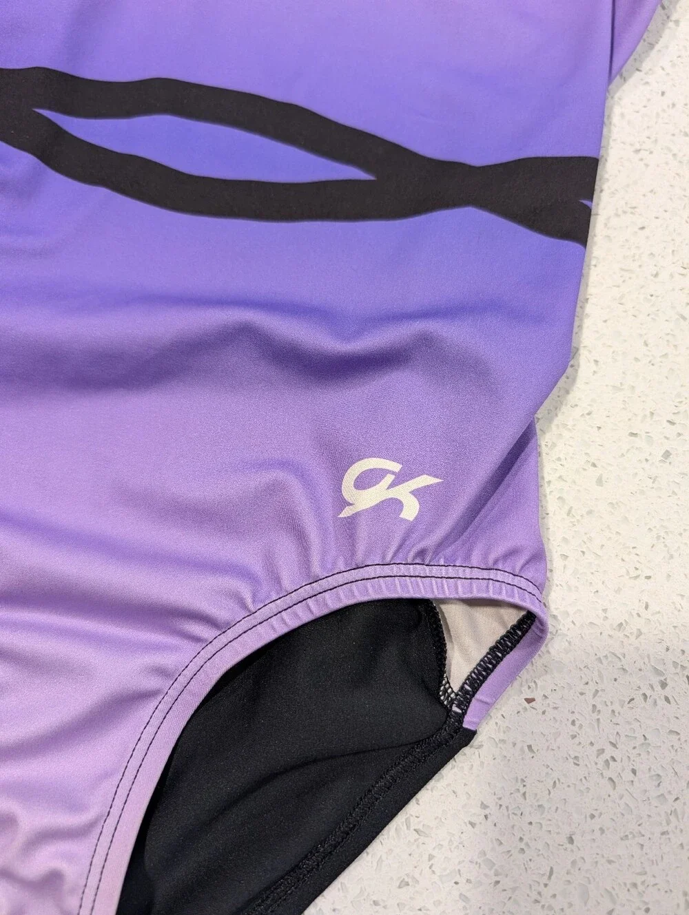 BEAUTIFUL GK ELITE Gymnastic Dance Leotard Child Large Purple OMBRE Ultra SOFT